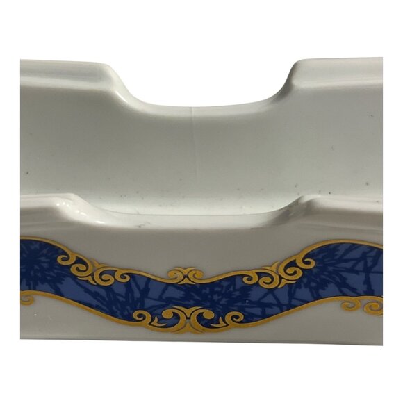 Vintage My Life Azabu Tatsumi Japanese Porcelain Chopstick / Utensil Rest Blue G - Picture 3 of 6